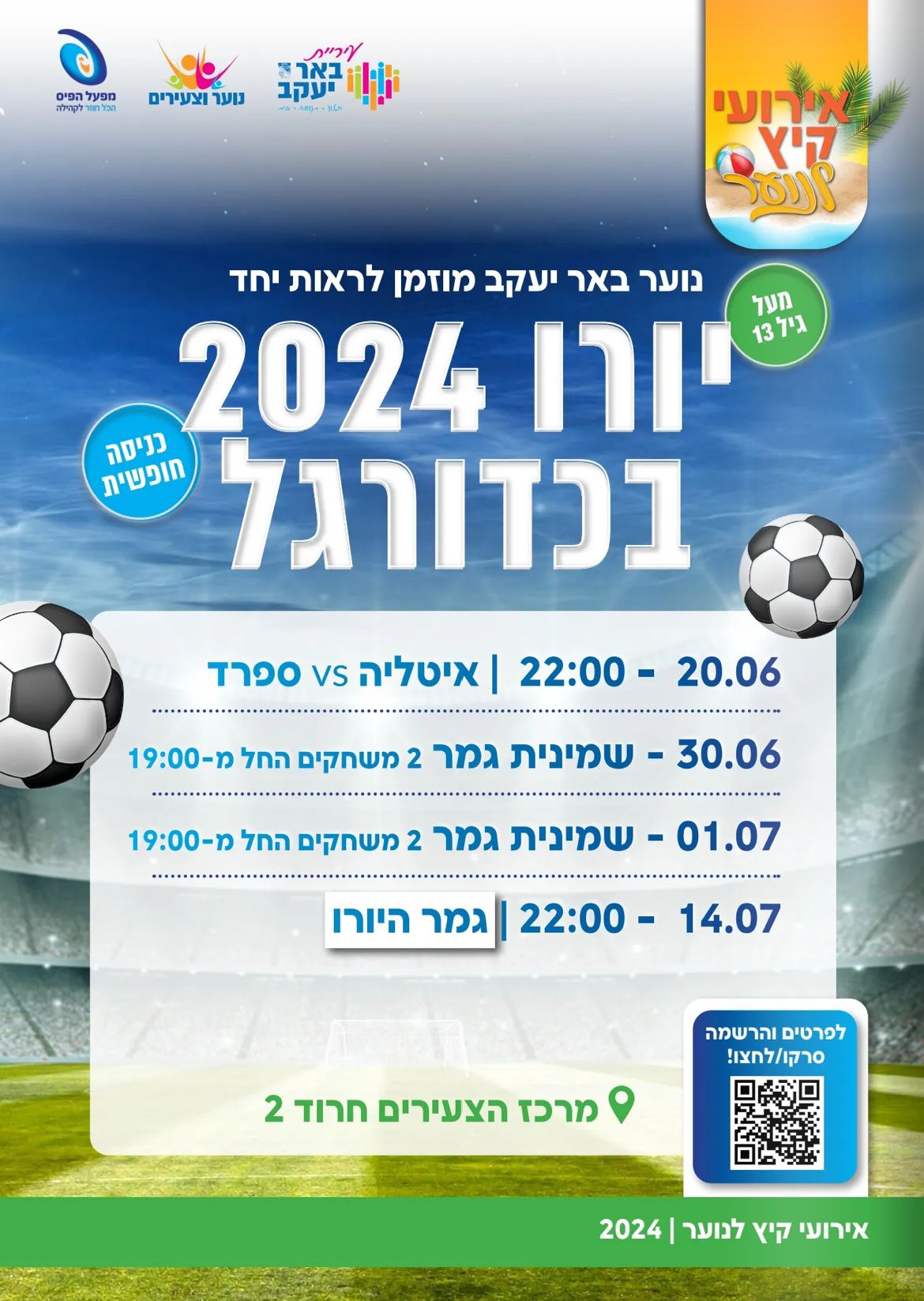 הקרנת משחק היורו לנוער
